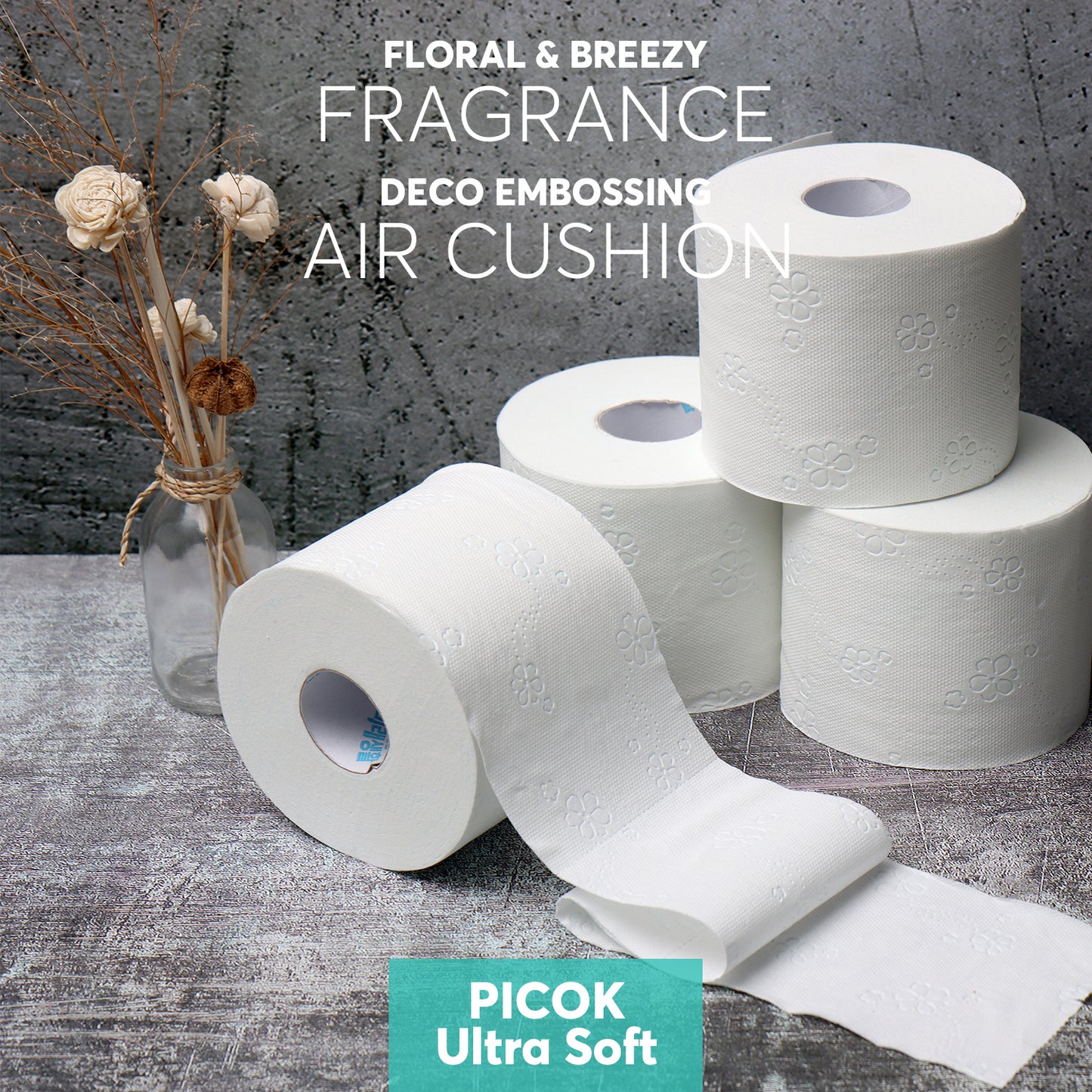 Picok Ultra Soft Toilet Tissue Paper 6Rolls